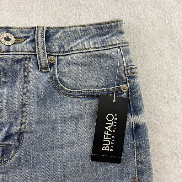 Buffalo David Bitton Sophia Skirt Womens 25 Blue High Rise Frayed Denim MSPR $69 - Picture 10 of 16